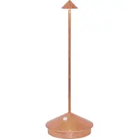 Zafferano Lámpara de mesa LED Pina Pro, con acabado en cobre, recargable, regulable y sin cables. Marca: . Temperatura de color: 2200-2700-3000K
