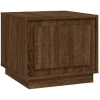 Syfax Mesa de centro madera contrachapada roble marrón 51x50x44 cm
