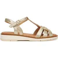 Pikolinos para mujer. W9B-0789CL Sandalias de Piel Roquetas dorado (41), Beige, 1 a 3cm, Hebilla, Casual, outlet 2026.