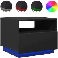 Syfax Mesa de centro con luces LED 50x49x40 cm