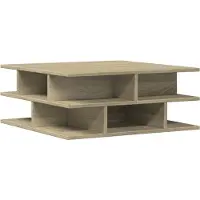 Syfax Mesa de centro madera de ingeniería roble Sonoma 70x70x29 cm