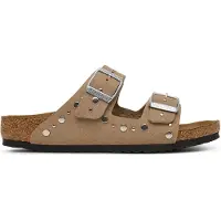 Birkenstock - Kid's Arizona Rivet Border Synthetik - Sandalias size 29 - Narrow, beige/marrón