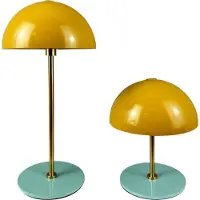 Dyberg Larsen Lámpara de mesa recargable LED Along de , color curry, juego de 2