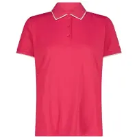 CMP - Women's Polo Stretch Piquet - Polo size 44, fucsia/rojo