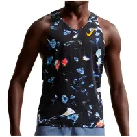 Nike - Dri-Fit ADV Aeroswift Singlet AOP - Camiseta de running size S, negro