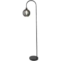 Rabalux 74025, lámpara de pie modelo Ricardo, casquillo E27, color negro-gris, forma esférica, diseño moderno, diámetro 195 mm