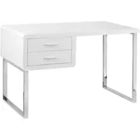 Halmar Silla PC modelo B-30 - blanco brillante / con estampado de leopardo