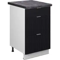 Vicco Mueble bajo de cocina Fame-Line Rayas negras 50 cm , ET Antracita, Model 50986