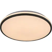 Rabalux 3054 Slava, 18W, 3000K, 1170 lúmenes, blanco y negro, redondo, luz cálida, diámetro 330 mm