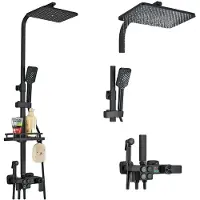 OEM Conjunto de grifo de ducha termostático, cabezal de ducha de ABS, estilo contemporáneo, color completo (modelo 4DT)