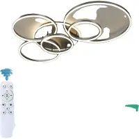 OEM Lámpara de techo, mando a distancia, LED regulable, color , 5 luces, control mediante aplicación móvil y mando a distancia para regular la intensidad