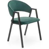 Halmar Silla de comedor K473 - verde oscuro / negro