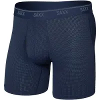 Saxx - Quest Quick-Dry Mesh Boxer Brief Fly 6'' - Ropa interior fibra sintética size XL, azul