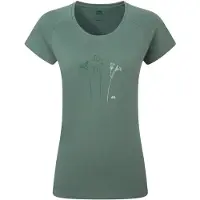 Mountain Equipment - Women's Mountain Flower Tee - Camiseta de manga corta size 40, oliva/turquesa
