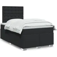Prolenta Maison Exclusive - Base de cama con somier y colchón, color , 120x190 cm, tapizada en cuero sintético