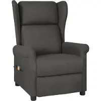 Syfax Sillón de masaje, color gris oscuro, tapizado en tela