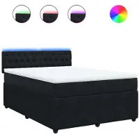 Syfax Cama box spring con colchón terciopelo 140x200 cm