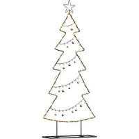 Syfax Árbol de Navidad de metal con soporte KUOPIO 150 cm Acero Negro
