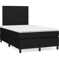 Syfax Cama box spring con colchón tela negro 120x200 cm