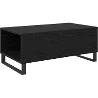 Syfax Mesa de Café Roble Negro 90 x 50 x 36,5 cm Madera de ingeniería