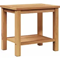 Syfax Mesa de Café Marrón 50 x 35 x 45 cm Madera de teca maciza