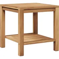 Syfax Mesa de Café Marrón 45 x 45 x 45 cm Madera de teca maciza