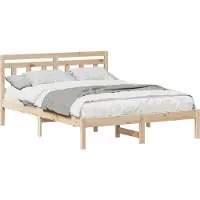 Syfax Estructura de cama Marrón 120 x 200 cm Madera de pino macizo