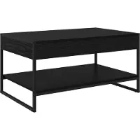 Syfax Mesa de Café Roble Negro 80 x 50 x 40 cm Madera contrachapada