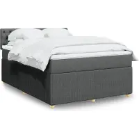 Prolenta Maison Exclusive - Base de cama con somier y colchón, color gris oscuro, 160x200 cm, tejido