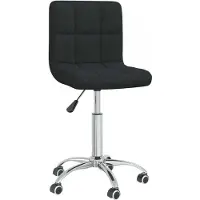 Syfax Silla de oficina giratoria de tela negra