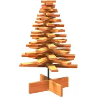 Syfax Árbol de Navidad de adorno madera maciza pino marrón cera 80 cm