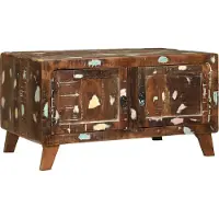 Syfax Mesa de Café Multicolor Madera sólida recuperada