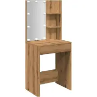Syfax Tocador con luces LED roble artisan 60x40x140 cm