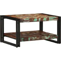 Syfax Mesa de centro multicolor 70x50x38 cm madera maciza reciclada