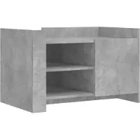 Syfax Mesa de centro madera de ingeniería gris hormigón 80x50x50 cm