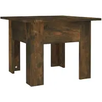 Syfax Mesa de centro madera de ingeniería roble ahumado 55x55x42 cm