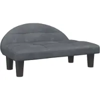 Syfax Cama para perros de terciopelo gris oscuro 70x52x30 cm