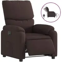 Sonstiges Sillón reclinable eléctrico tela marrón oscuro