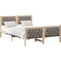 Syfax Estructura de cama Taupé 140 x 200 cm Madera de pino macizo