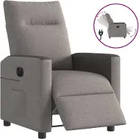 Syfax Sillón reclinable eléctrico tela gris taupé