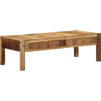 Syfax Mesa de Café Marrón 110 x 54 x 35 cm Madera sólida recuperada
