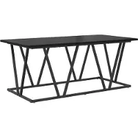 Syfax Mesa de Café Roble Negro 100 x 50 x 40 cm