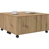 Syfax Mesa de Café Roble artisan 75 x 75 x 38 cm Madera de ingeniería
