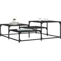 Prolenta Maison Exclusive - Mesa de centro negra, 107x107x40 cm, fabricada en material de madera