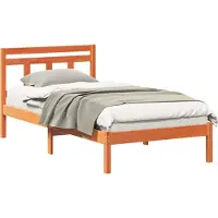 Syfax Estructura de cama Marrón 100 x 200 cm Madera de pino macizo