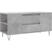 Syfax Mesa de centro madera ingeniería gris hormigón 102x44,5x50 cm