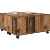 Syfax Mesa de Café Madera vieja 75 x 75 x 38 cm Madera de ingeniería