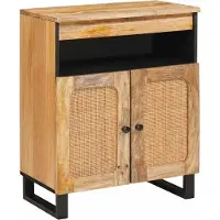 Syfax Aparador Marrón 60 x 33 x 75 cm Madera de mango maciza