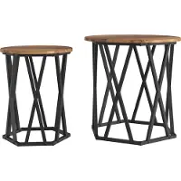 Syfax Mesa de Café 2 pcs Madera envejecida