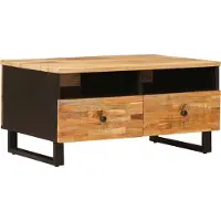 Syfax Mesa de Café Marrón 80 x 54 x 40 cm Madera de mango maciza